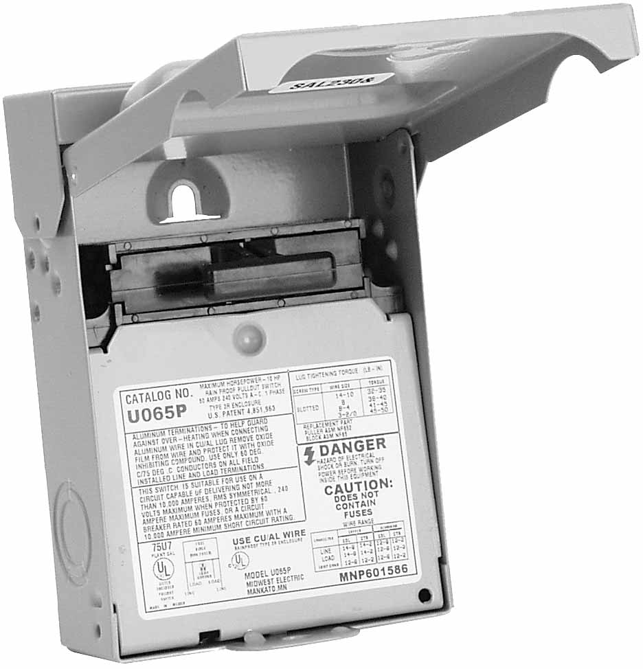 U065P AC Disconnects AC Disconnects Midwest Products Ecatalog U065P AC Disconnects AC Disconnects Midwest Products Ecatalog